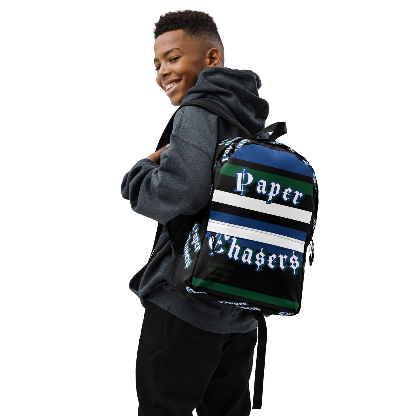 Paper Chasers Striped Backpack