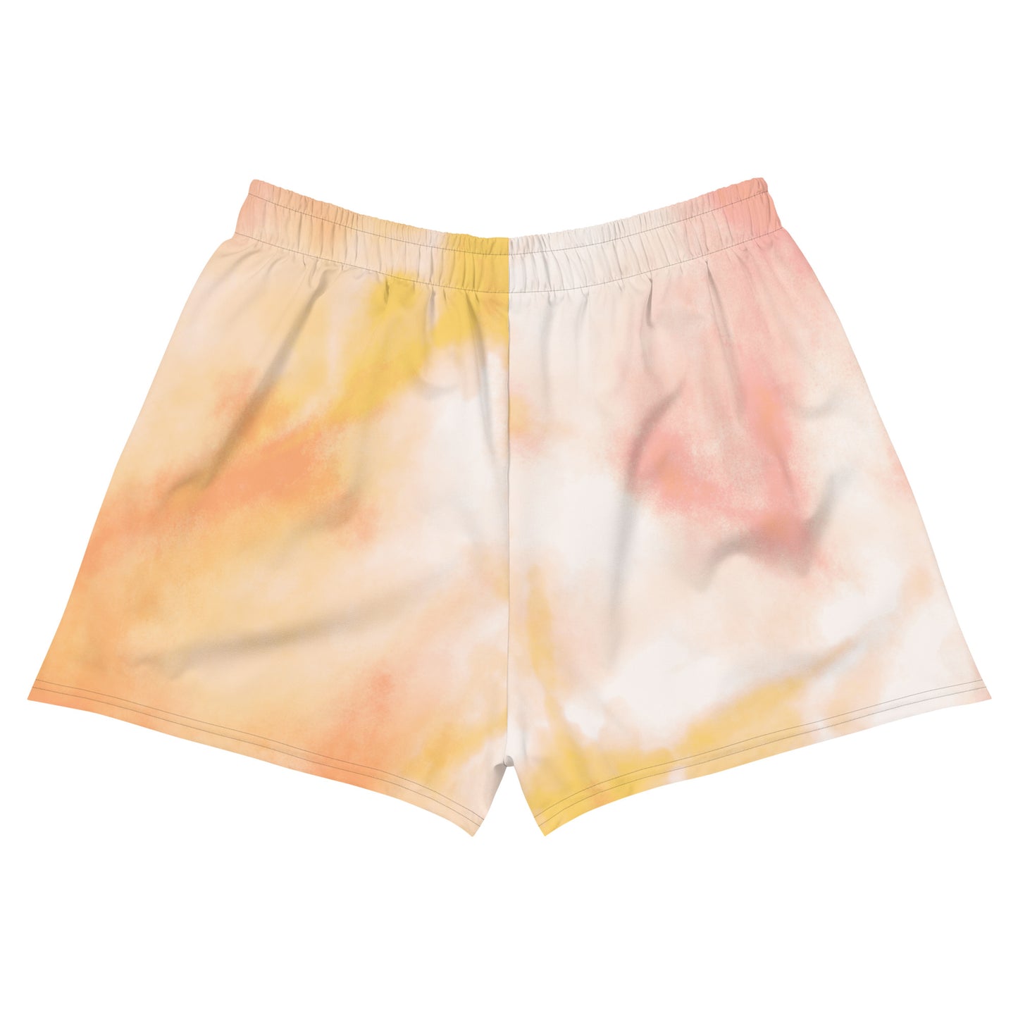 Paper Chasers Yellow Tie-Die Unisex Athletic Shorts