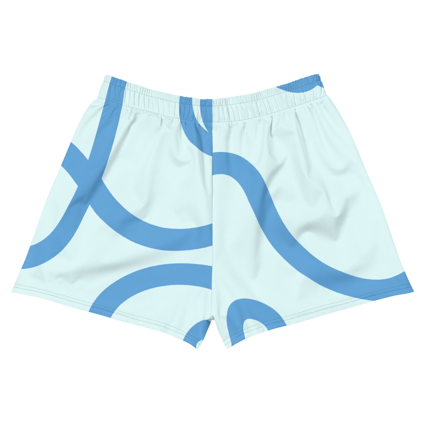 Paper Chasers Wavey Blue Print Unisex Athletic Shorts