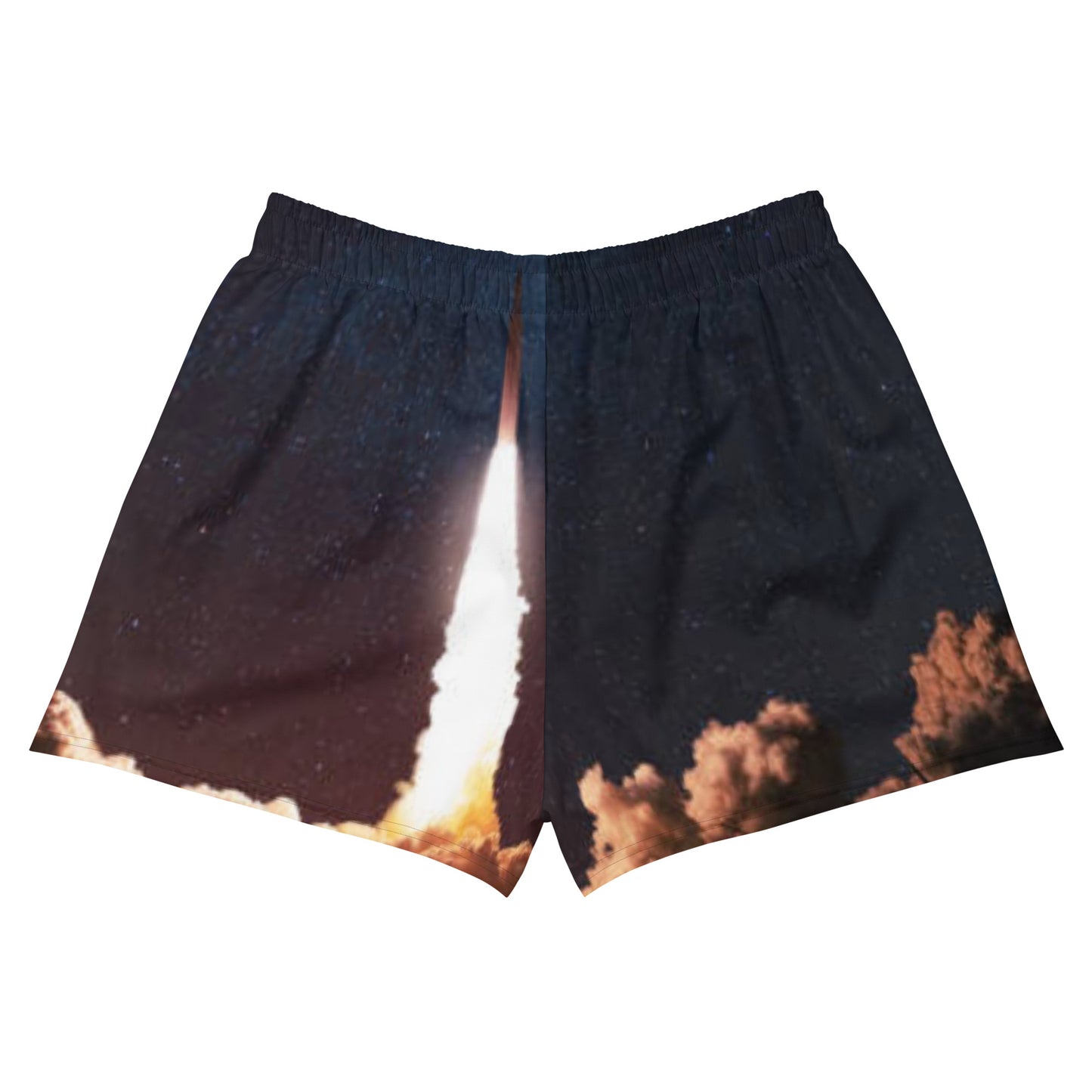 Paper Chasers Rocket Print Unisex Athletic Shorts