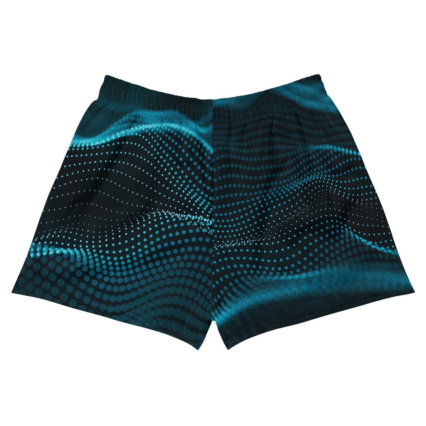 Paper Chasers Aqua Wavelength Print Unisex Athletic Shorts