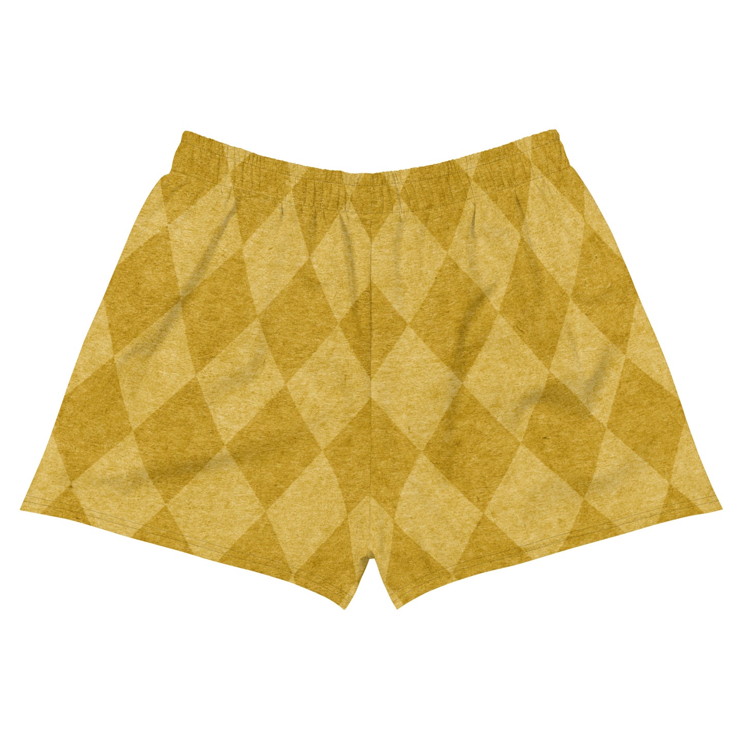 Paper Chasers Yellow Diamonds Print Unisex Athletic Shorts