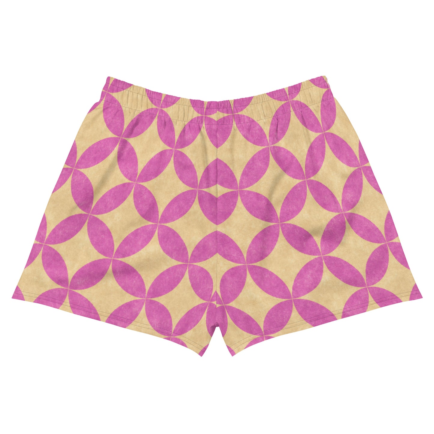 Paper Chasers Geometric Pink Print Unisex Athletic Shorts