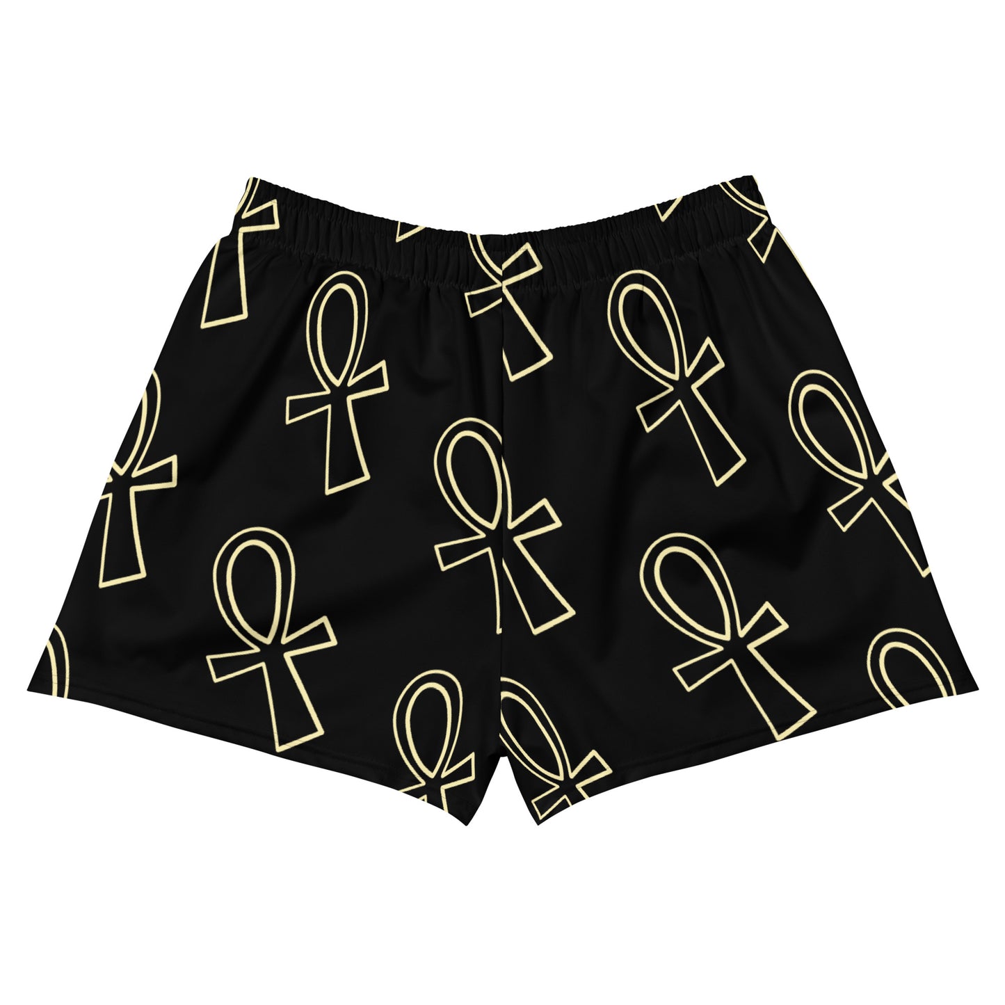 Paper Chasers Gold Ankh Print Unisex Athletic Shorts