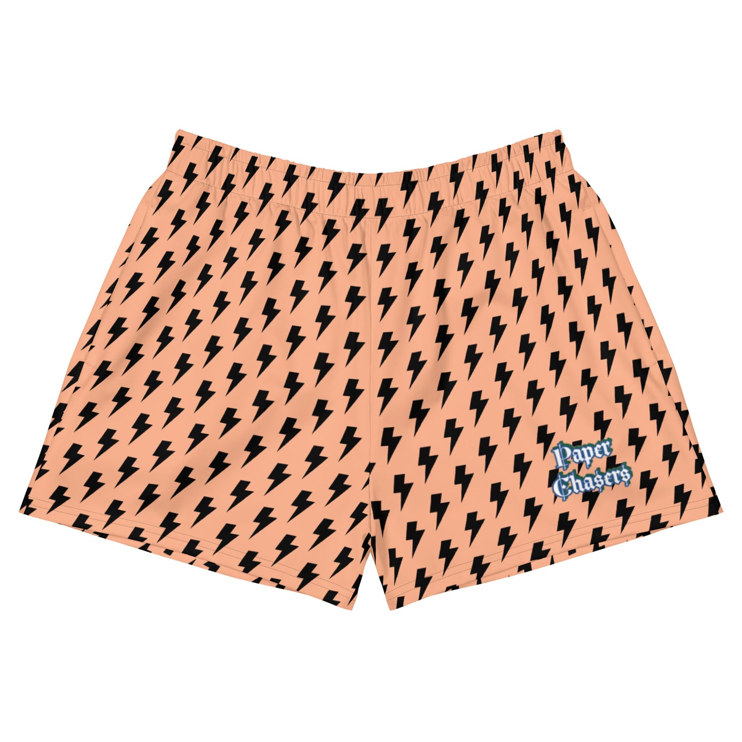 Paper Chasers Peach Lightning Unisex Athletic Shorts