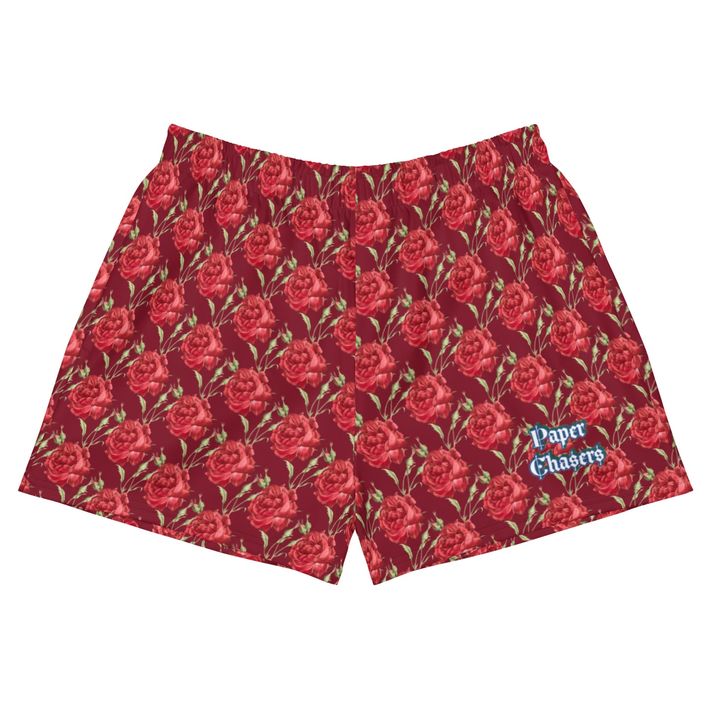 Paper Chasers Red Rose Unisex Athletic Shorts