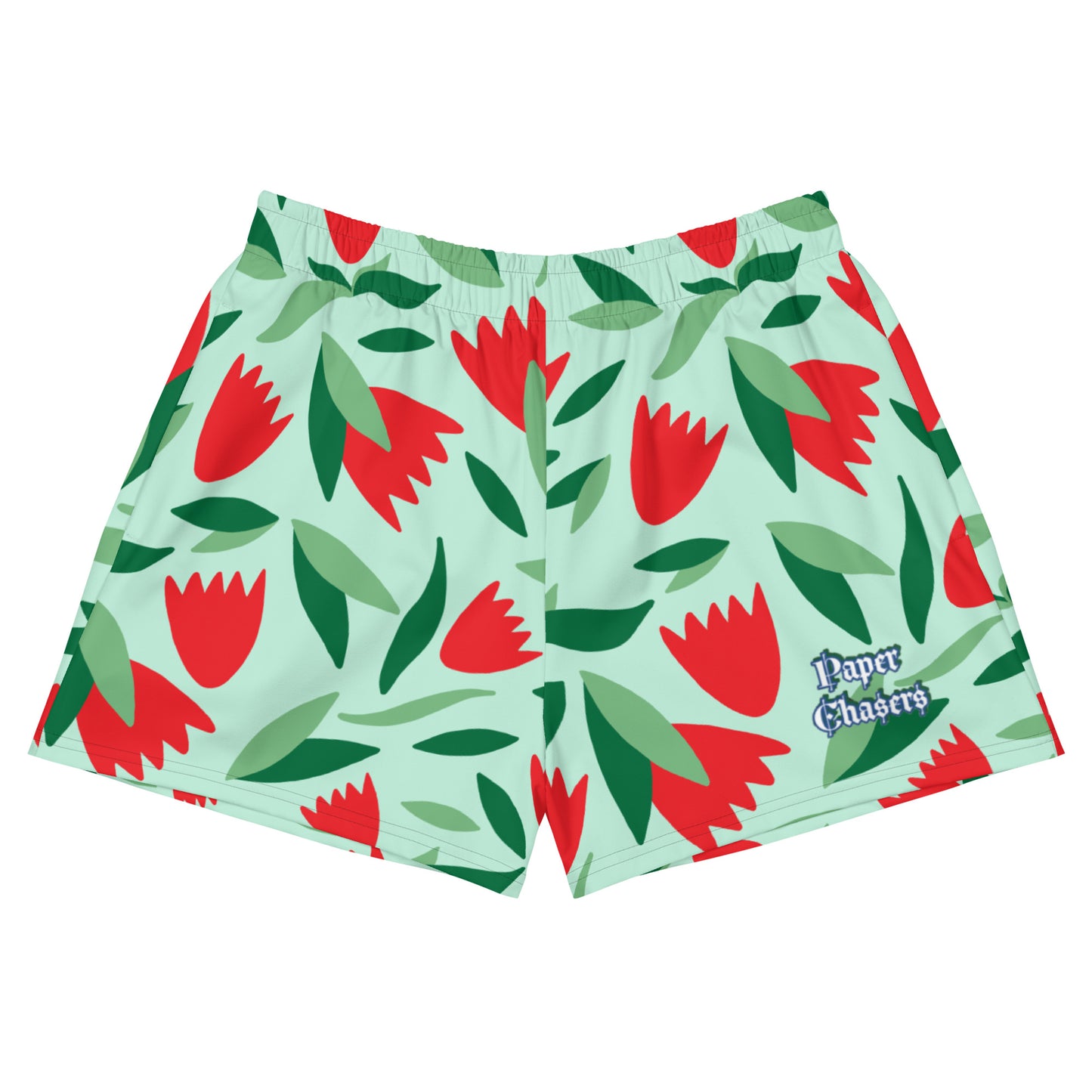 Paper Chasers Artistic Flowers Unisex Athletic Shorts