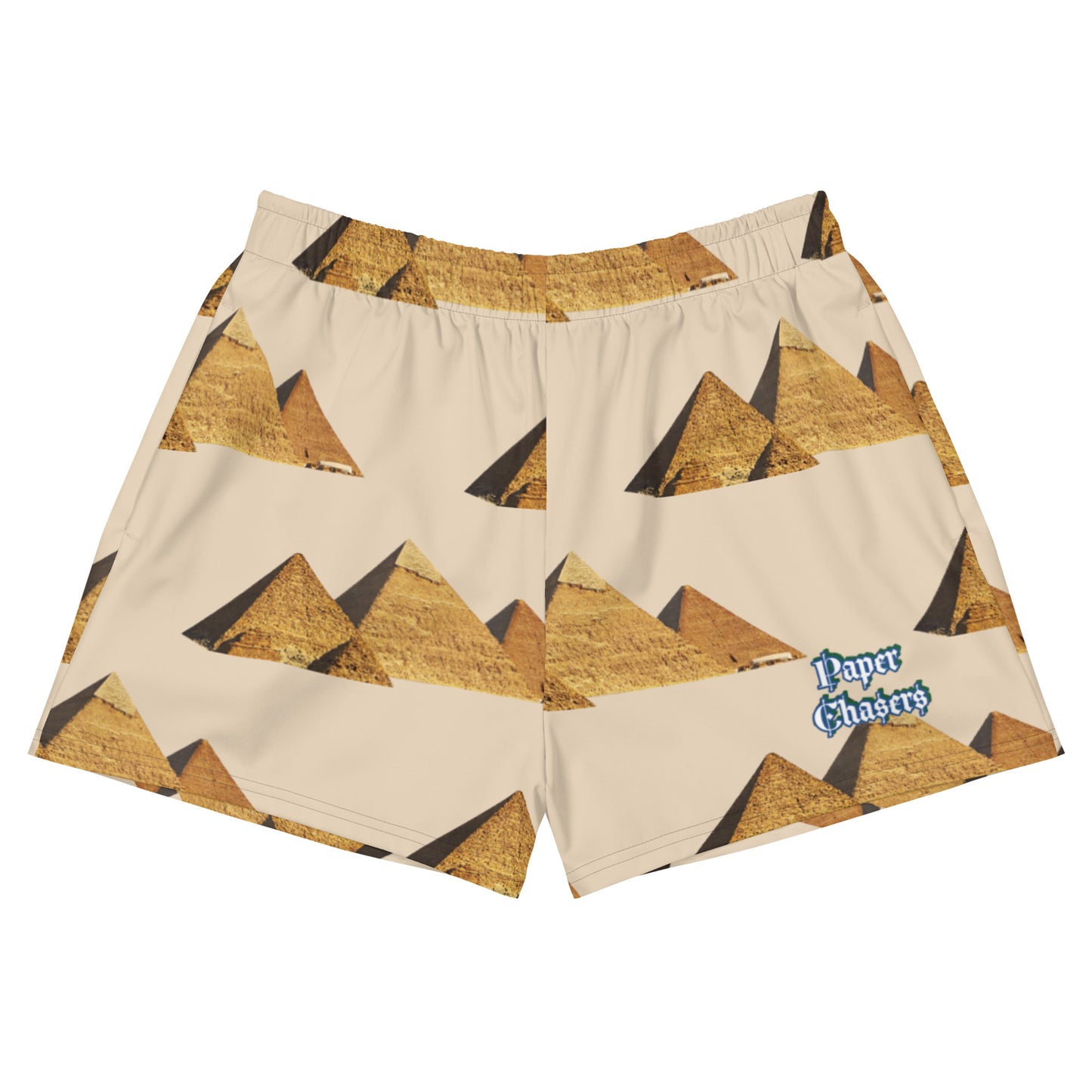 Paper Chasers Pyramid Print Unisex Athletic Shorts