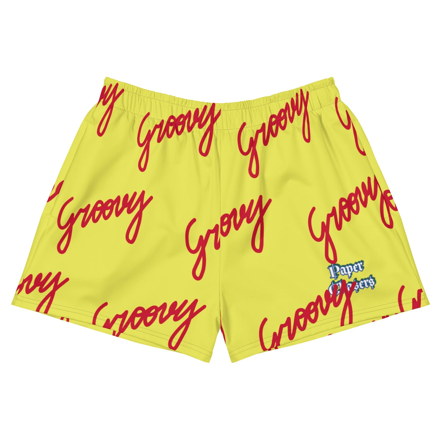 Paper Chasers Groovy Print Unisex Athletic Shorts