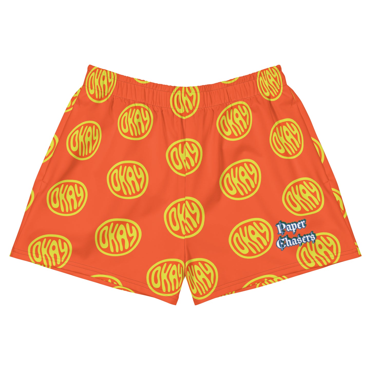 Paper Chasers Okay Print Unisex Athletic Shorts