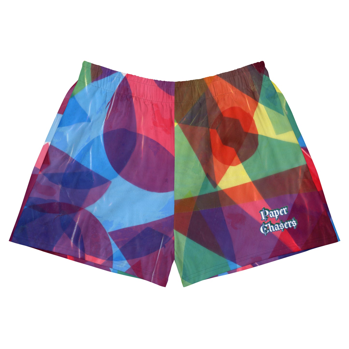 Paper Chasers Shapes Print Unisex Athletic Shorts