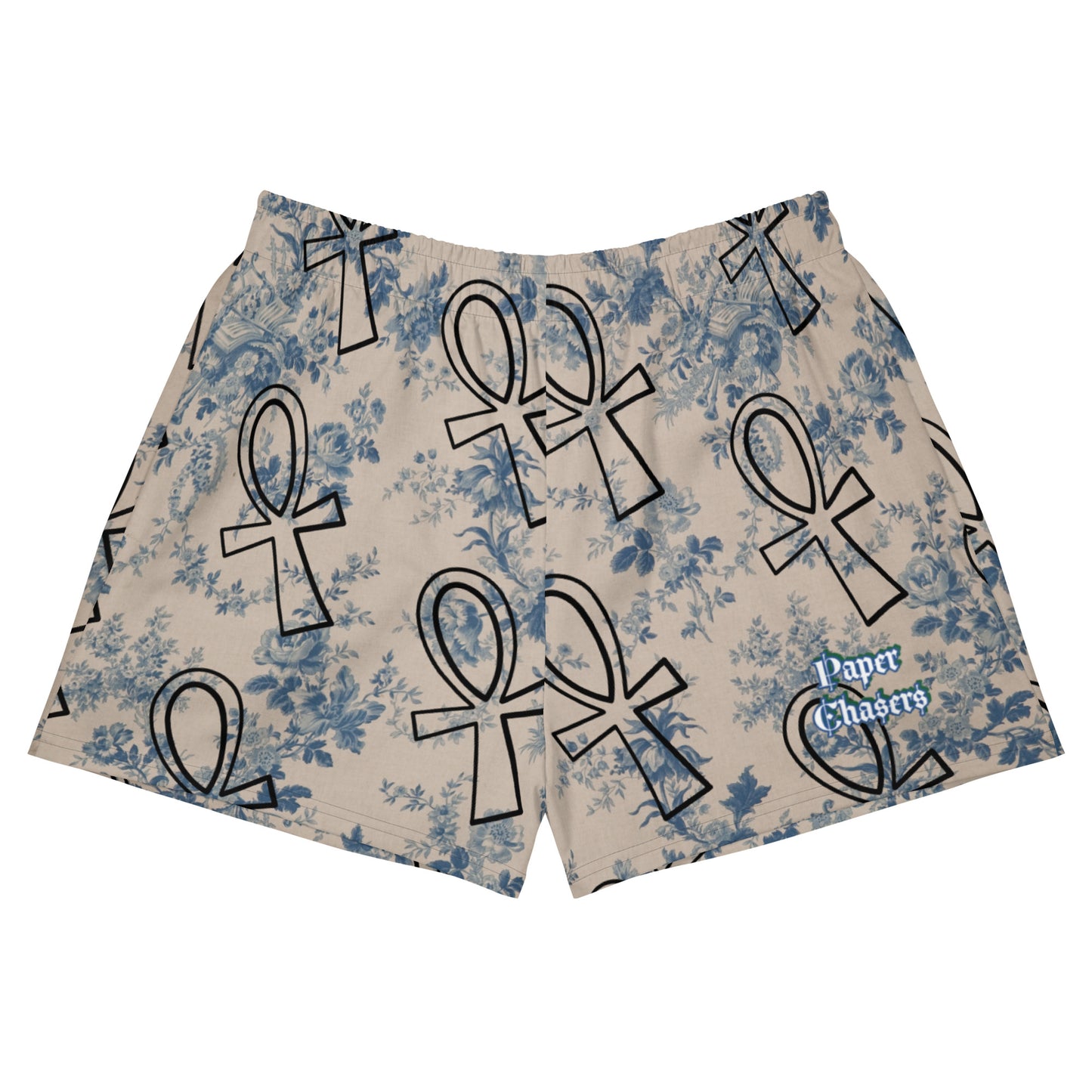 Paper Chasers Fine Ankh Print Unisex Athletic Shorts