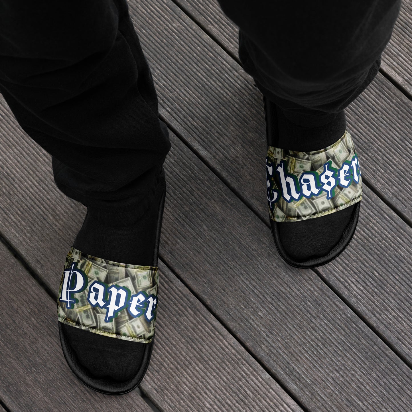 Paper Chasers Men’s Slides